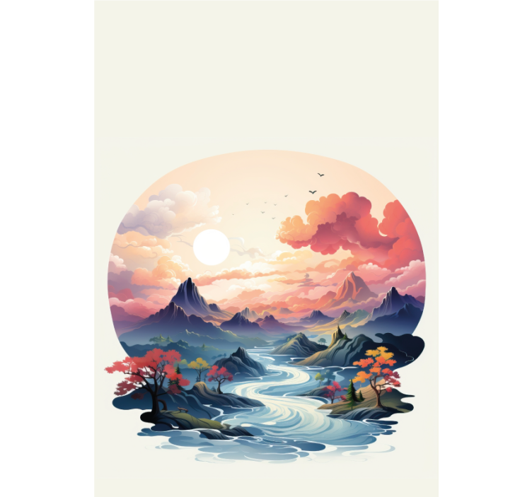 Rulou geam baie model zen colorat - TenStickers