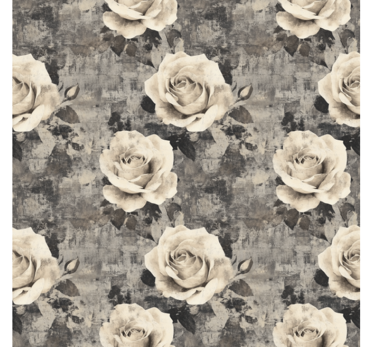 Rulou geam bucătărie flori de marmur - TenStickers