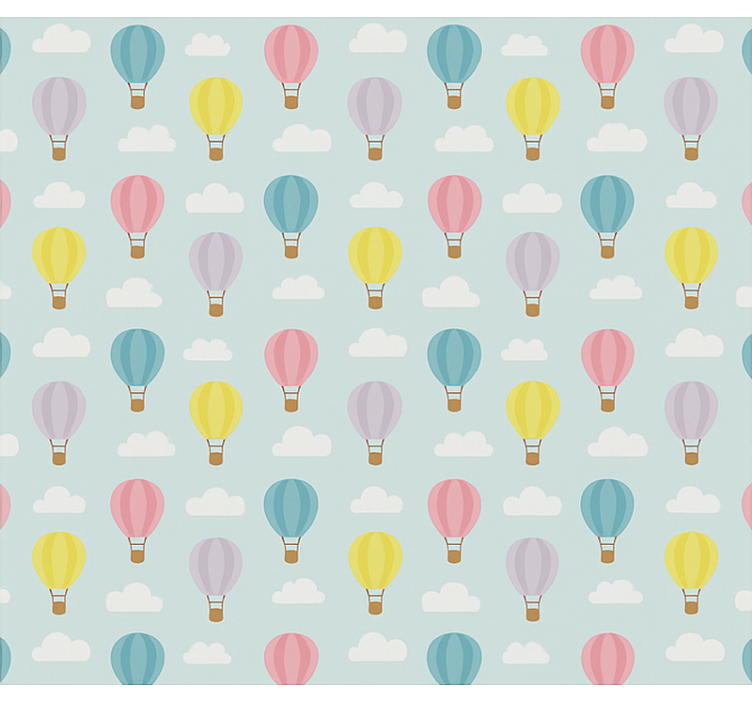 Rulou geam pentru copii baloane cu aer cald albastre - TenStickers