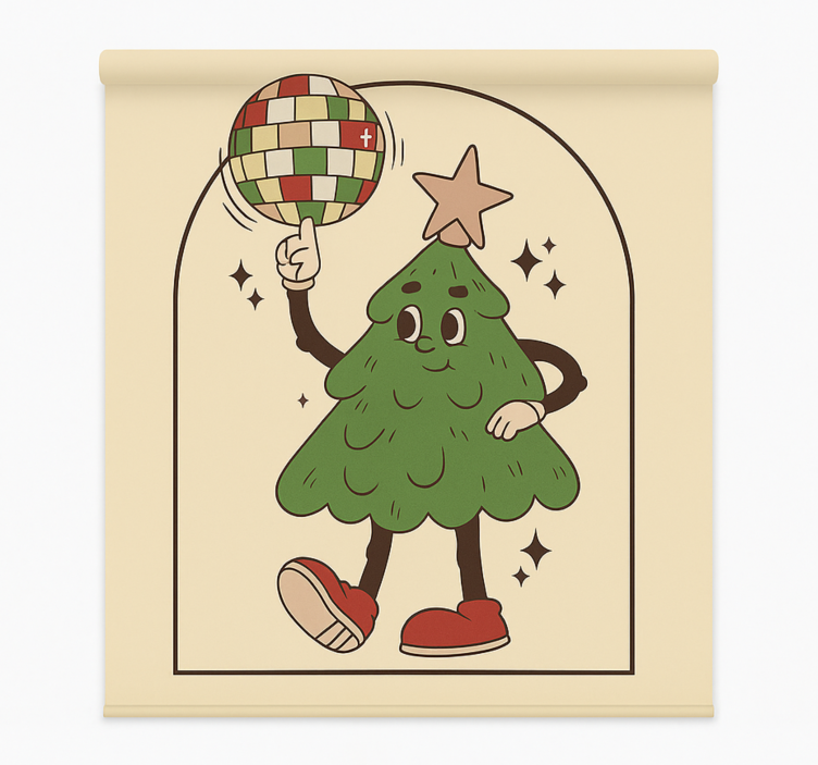 Rulou geam salon copac disco groovy - TenStickers