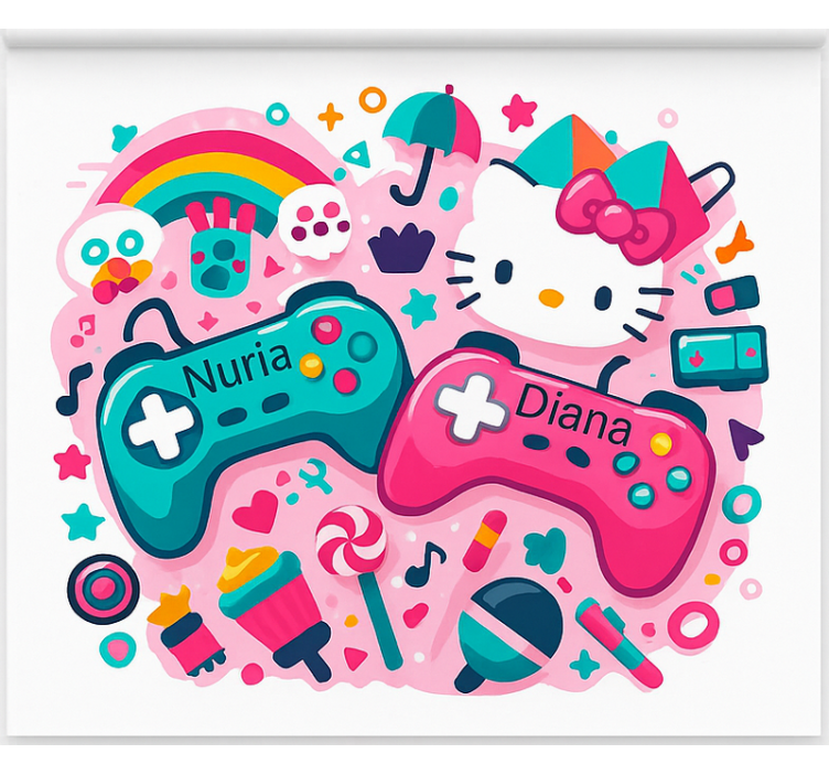 Jaluzele cu rolete Geek controlere personalizate pentru pisici - TenStickers