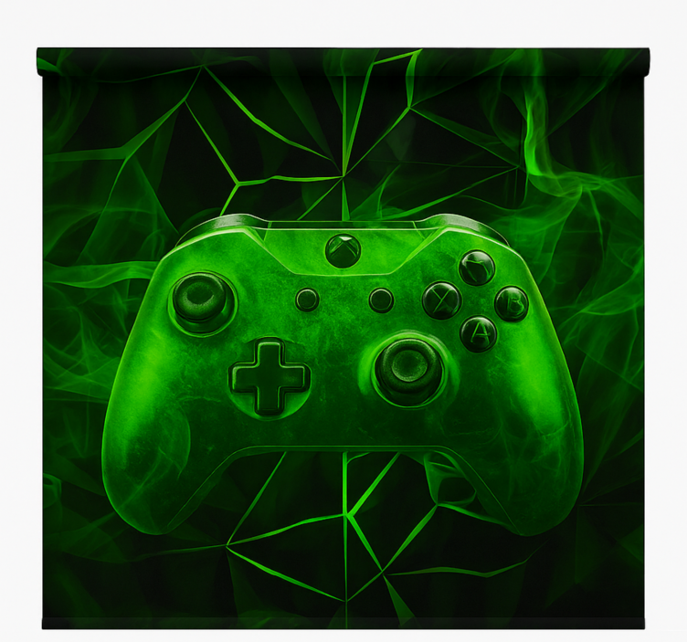 Jaluzele cu rolete Geek controler de ceață verde neon - TenStickers