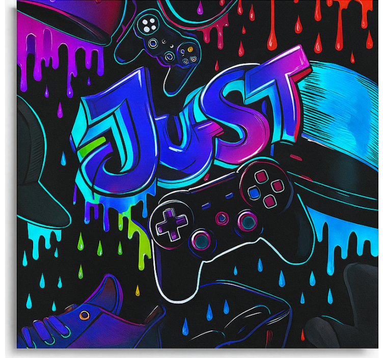 Jaluzele cu rolete Geek controler de joc 3d - TenStickers