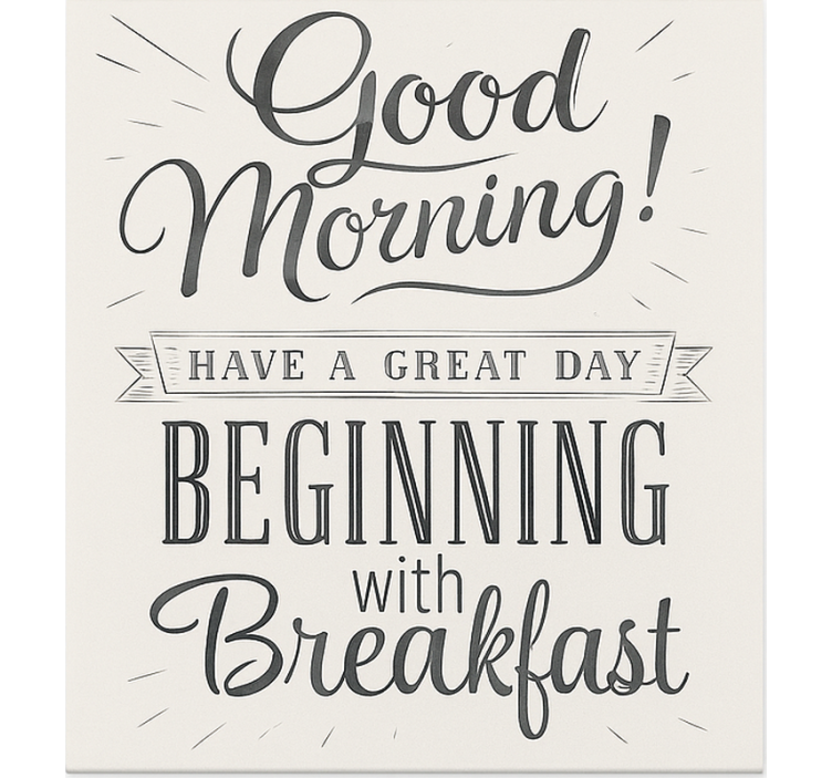 Rulou geam cantină bună dimineața, mic dejun - TenStickers