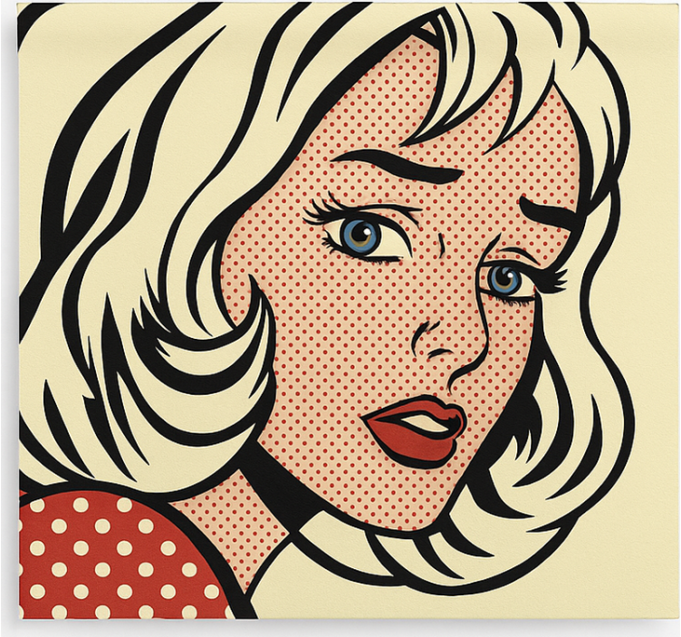 Rulou geam tineret fată pop art - TenStickers