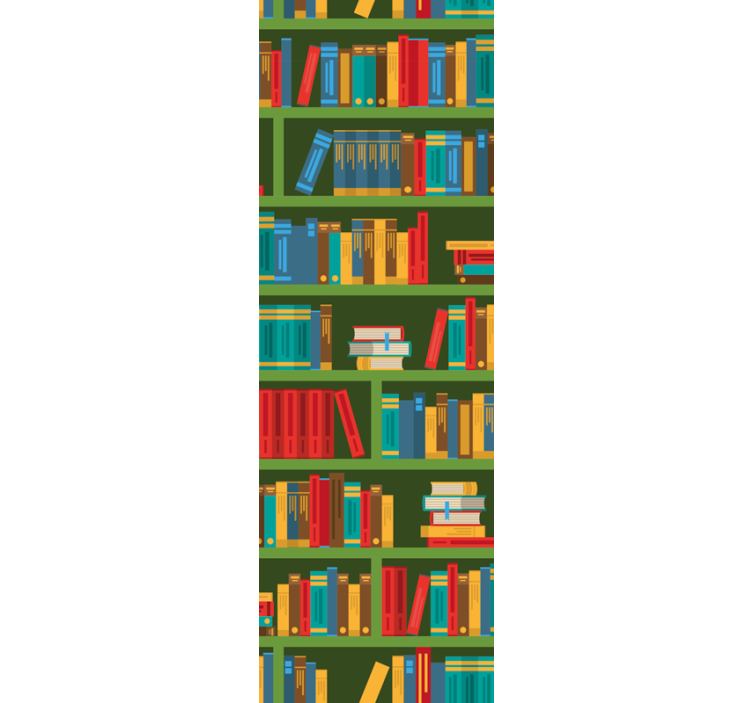 Rulou geam birou bibliotecă verde vintage - TenStickers