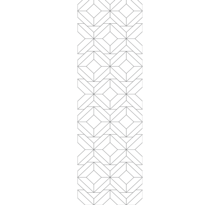 Rulou geam birou model geometric alb - TenStickers