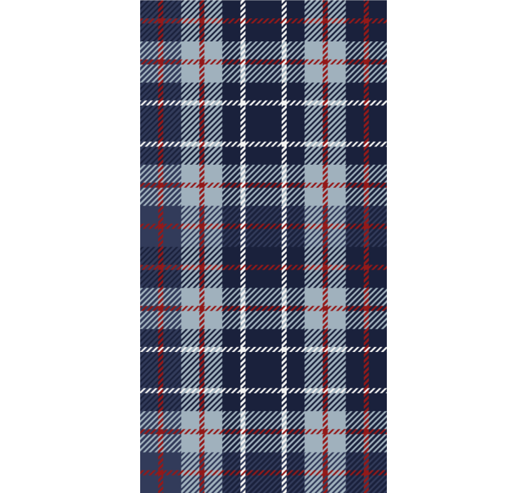 Rulou geam birou tartan albastru și roșu - TenStickers