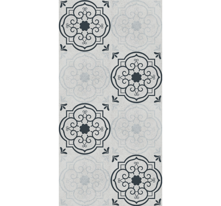 Rulou geam bucătărie plăci gri elegante - TenStickers