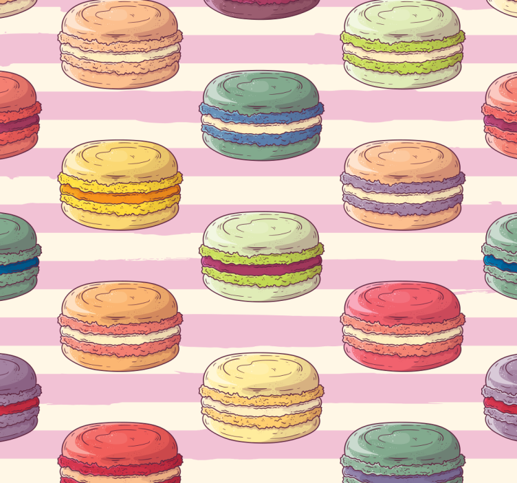 Rulou geam bucătărie model macarons colorate - TenStickers