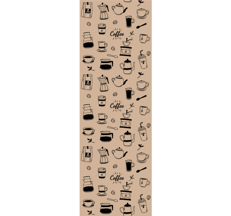 Rulou geam bucătărie motiv cafea - TenStickers
