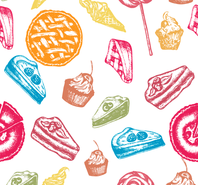 Rulou geam bucătărie model dulciuri delicioase - TenStickers