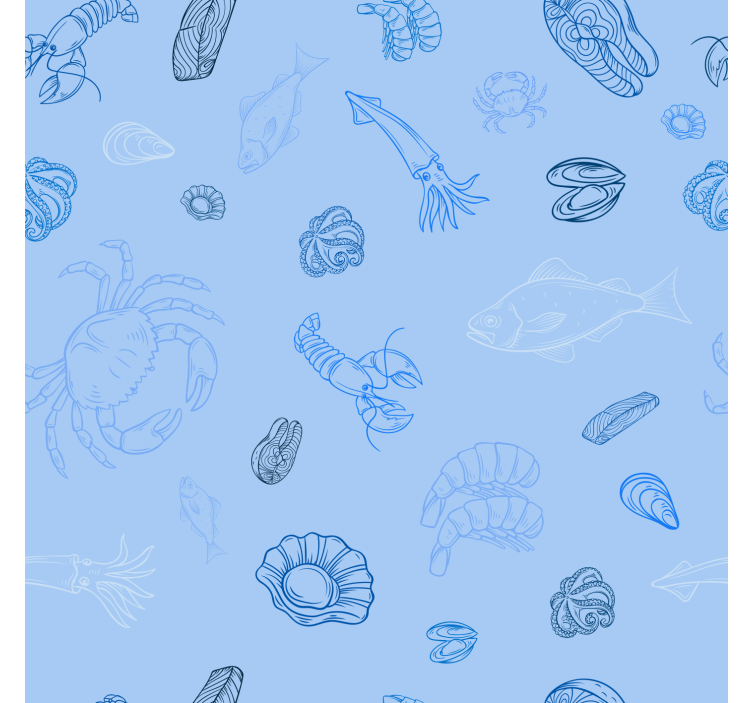 Rulou geam bucătărie cu model de fructe de mare - TenStickers