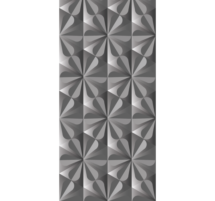 Rulou geam bucătărie model floral geometric vintage - TenStickers