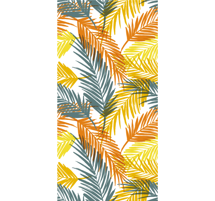 Rulou geam bucătărie model tropical cu frunze de palmier - TenStickers
