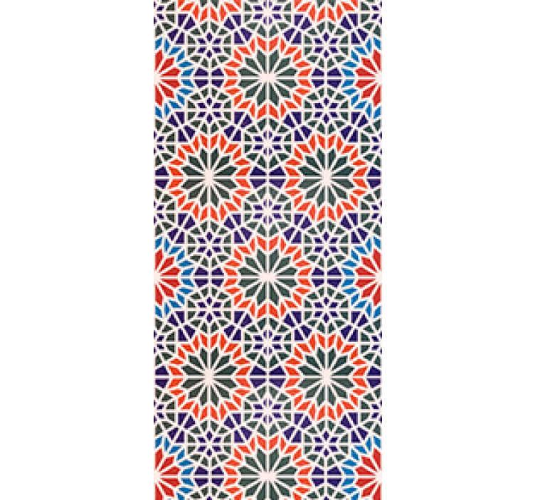 Rulou geam bucătărie plăci colorate cool - TenStickers