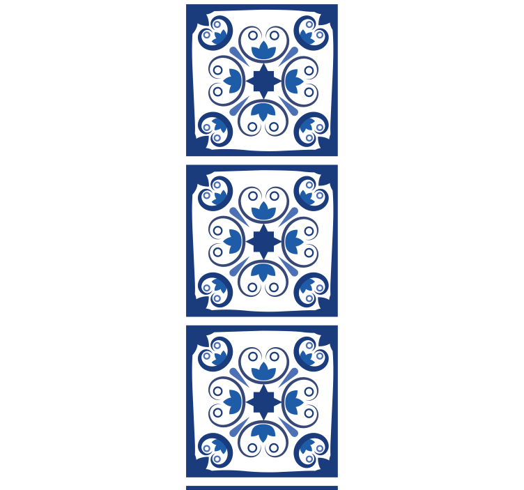 Rulou geam bucătărie plăci ceramice portugheze albastre - TenStickers