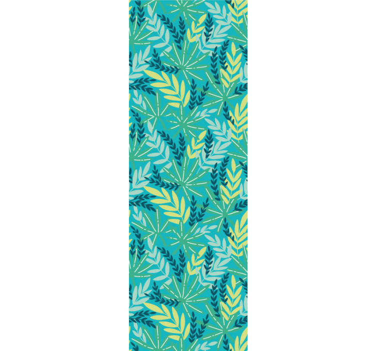 Rulou geam bucătărie model tropical albastru - TenStickers