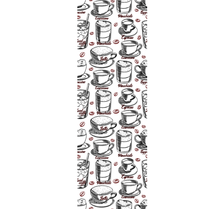 Rulou geam bucătărie cu model de cafea - TenStickers