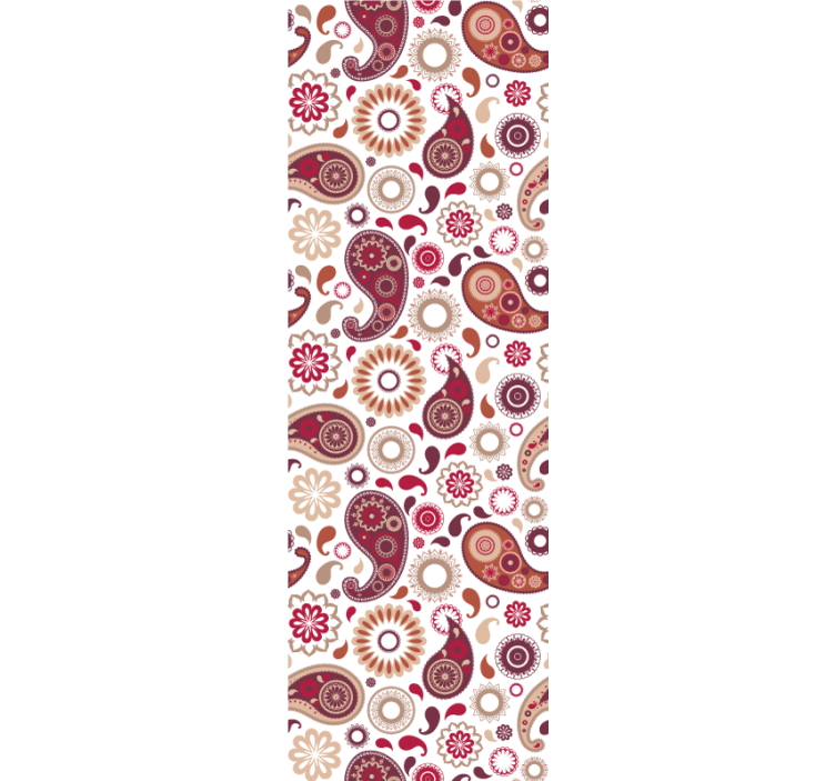 Rulou geam bucătărie motive paisley albe - TenStickers