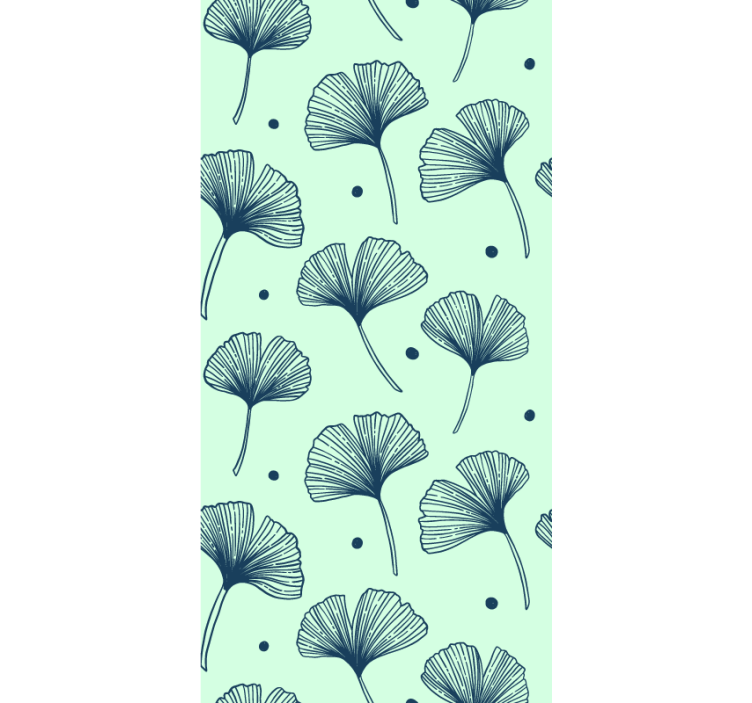 Rulou geam bucătărie tapet floral albastru - TenStickers