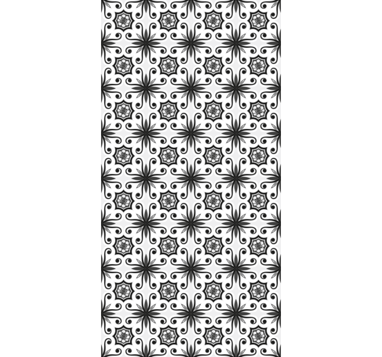 Rulou geam bucătărie plăci negre vintage - TenStickers