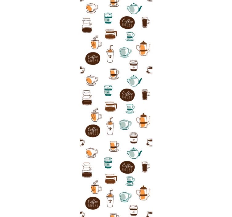 Rulou geam bucătărie cu model cafea și ceai - TenStickers