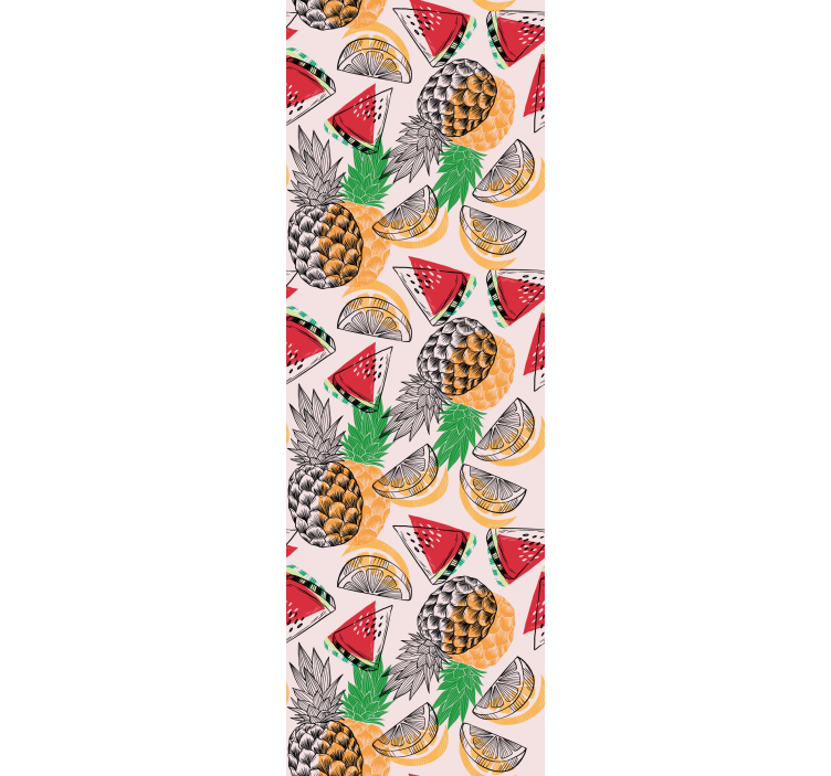 Rulou geam bucătărie imprimeu ananas vară - TenStickers