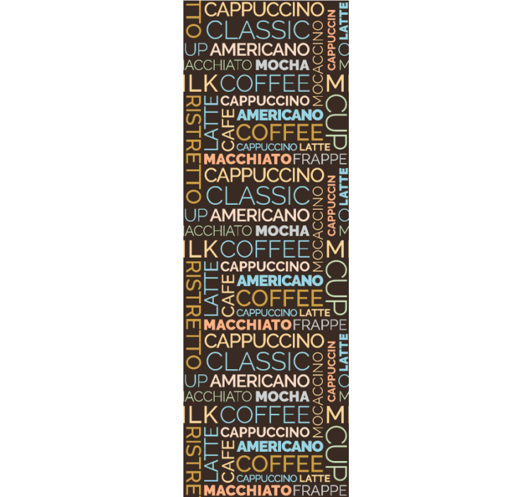 Rulou geam bucătărie model text cafea - TenStickers