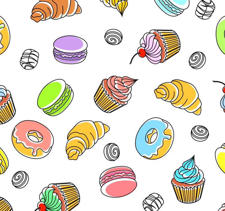Rulou geam bucătărie prăjituri delicioase - TenStickers