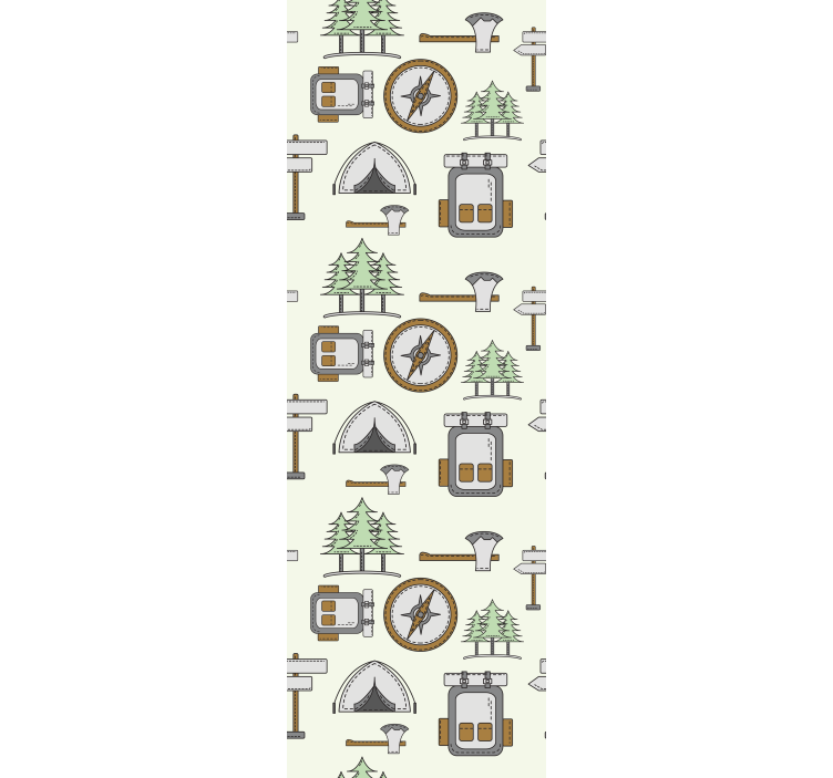 Rulou geam pentru copii set camping bol topor busolă - TenStickers