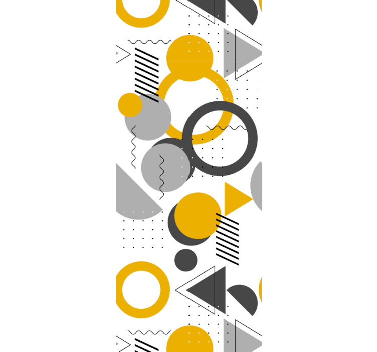 Rulou geam birou model geometric retro fără cusături - TenStickers