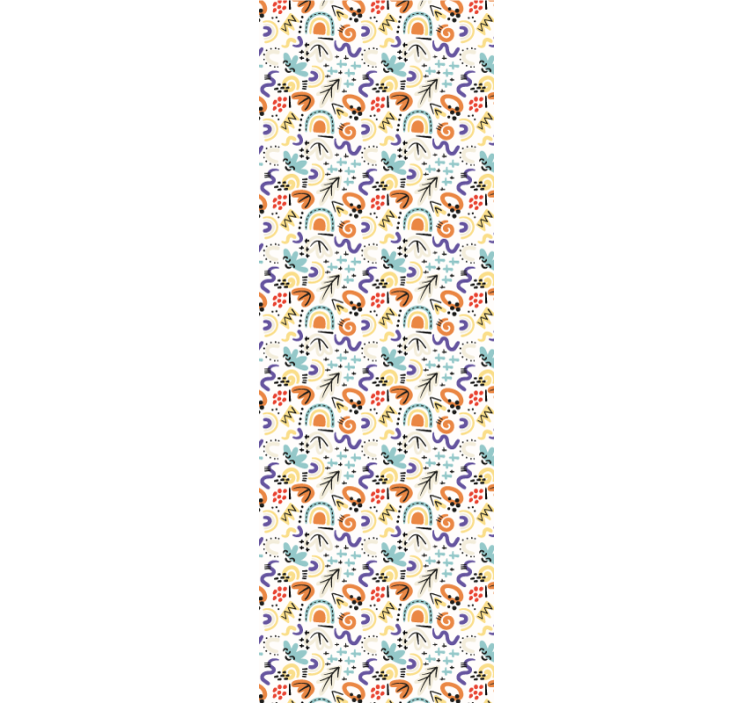 Rulou geam birou model abstract organic plat - TenStickers