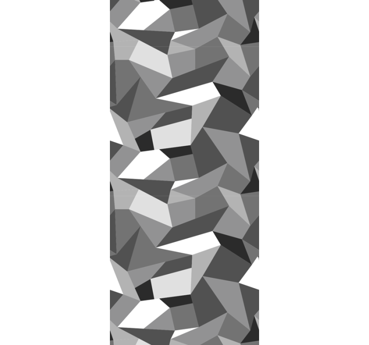 Rulou geam birou triunghiuri alb-negru - TenStickers