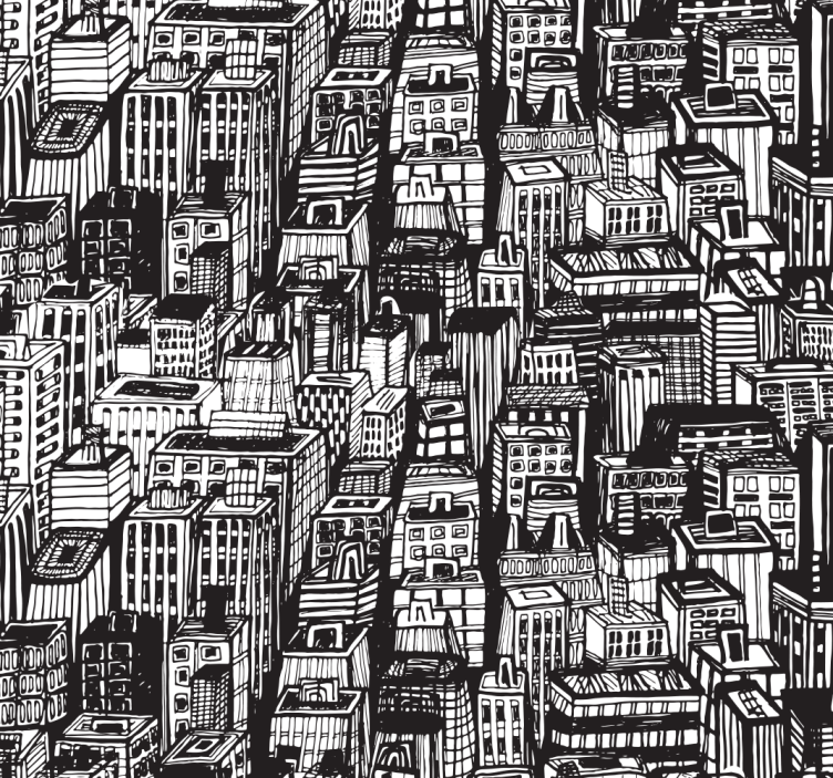 Rulou geam birou clădiri zgârie-nori new york - TenStickers