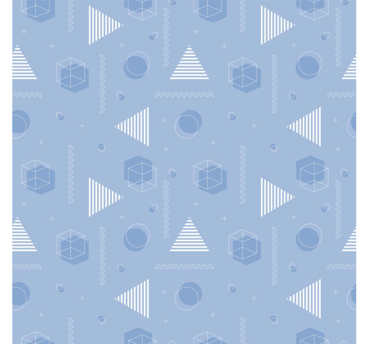 Rulou geam tineret albastru geometric - TenStickers