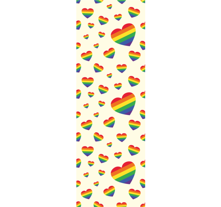 Rulou geam tineret cu inimioare curcubeu - TenStickers