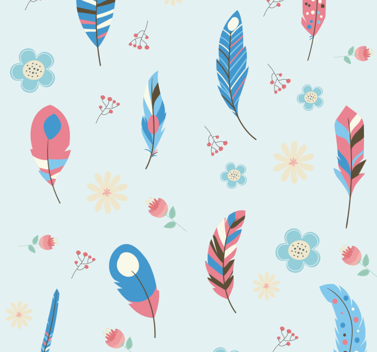 Rulou geam tineret motiv pene boho - TenStickers