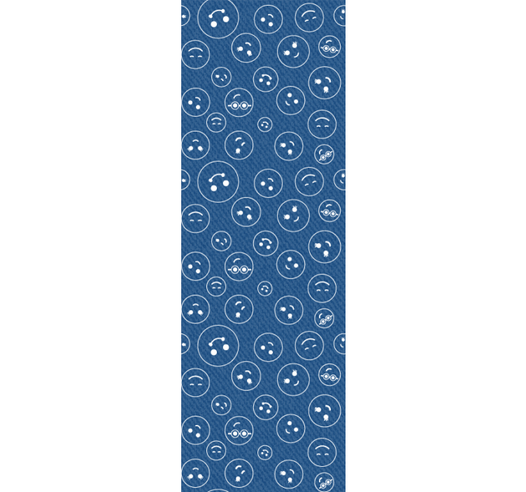 Rulou geam tineret fețe zâmbitoare bleumarin - TenStickers