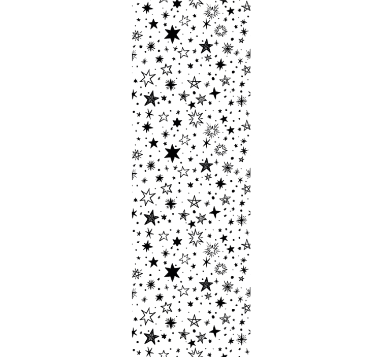 Rulou geam tineret model stele negre pe fond alb - TenStickers