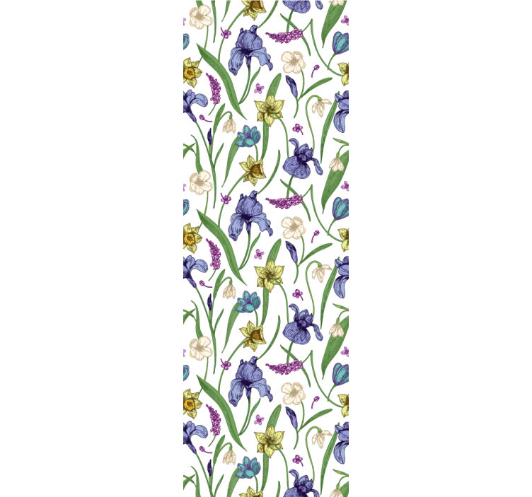 Rulou geam tineret design floral - TenStickers
