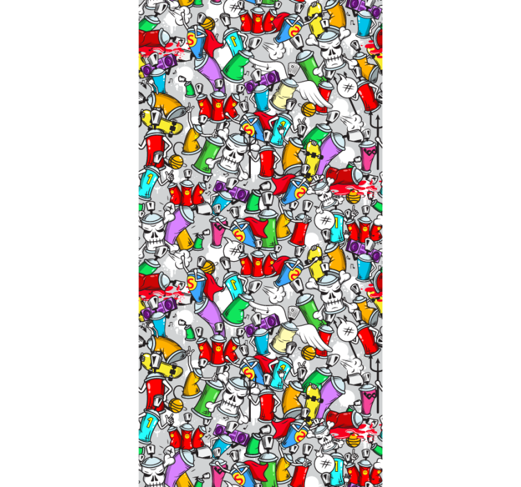 Rulou geam tineret spray-uri graffiti colorate - TenStickers