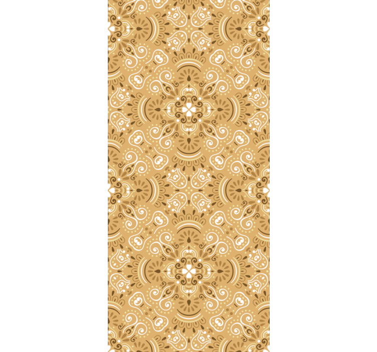 Rulou geam tineret cu model ornamental bej vintage - TenStickers