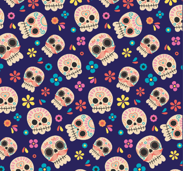 Rulou geam tineret cranii mexicane - TenStickers
