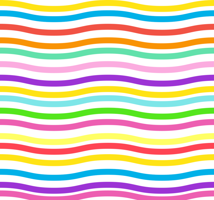 Rulou geam tineret model dungi curcubeu neregulate - TenStickers