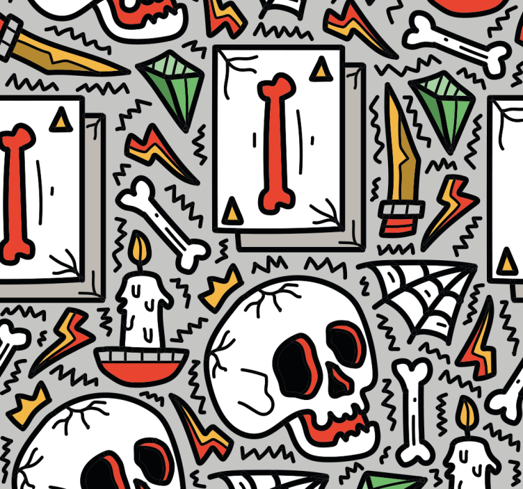 Rulou geam tineret graffiti cu craniu - TenStickers