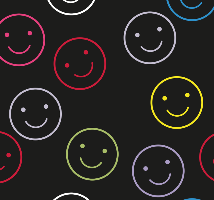 Rulou geam tineret fețe zâmbitoare colorate - TenStickers