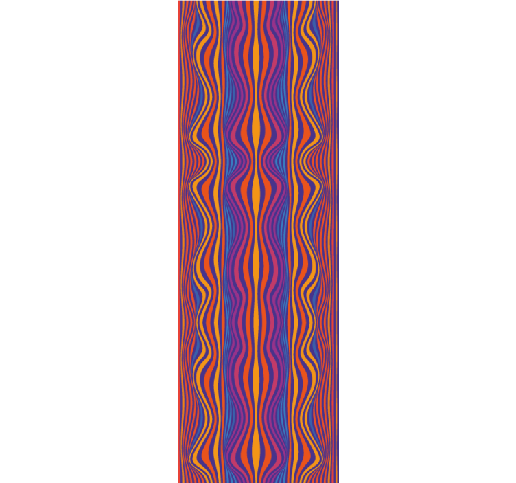 Rulou geam tineret linii psihedelice groovy - TenStickers