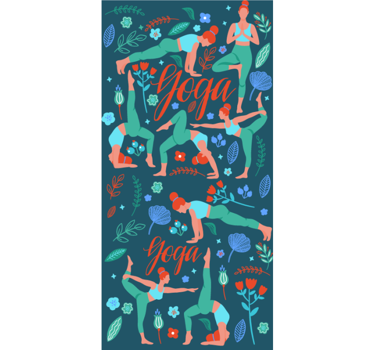 Rulou geam tineret femeie care face yoga - TenStickers