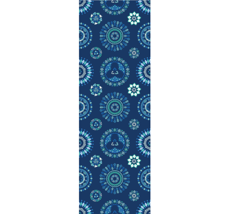 Rulou geam tineret model abstract albastru - TenStickers
